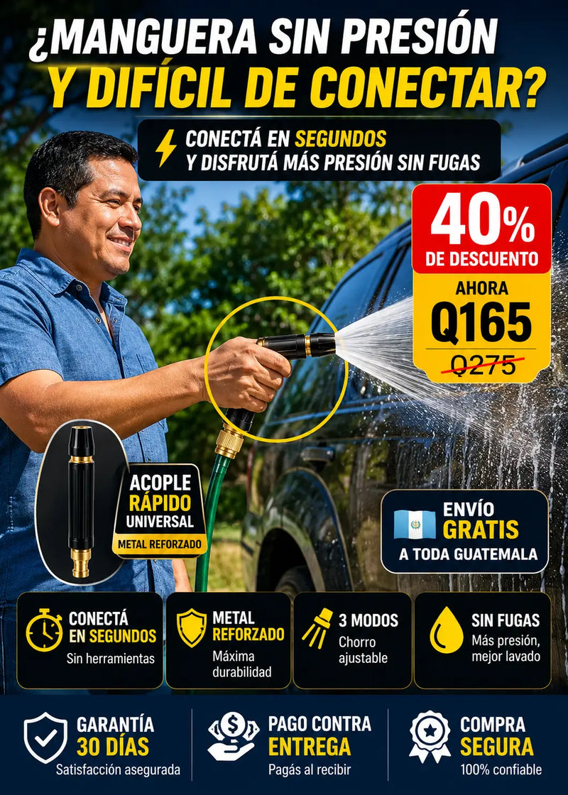 Boquilla Quetzal – Kit completo de riego y limpieza
