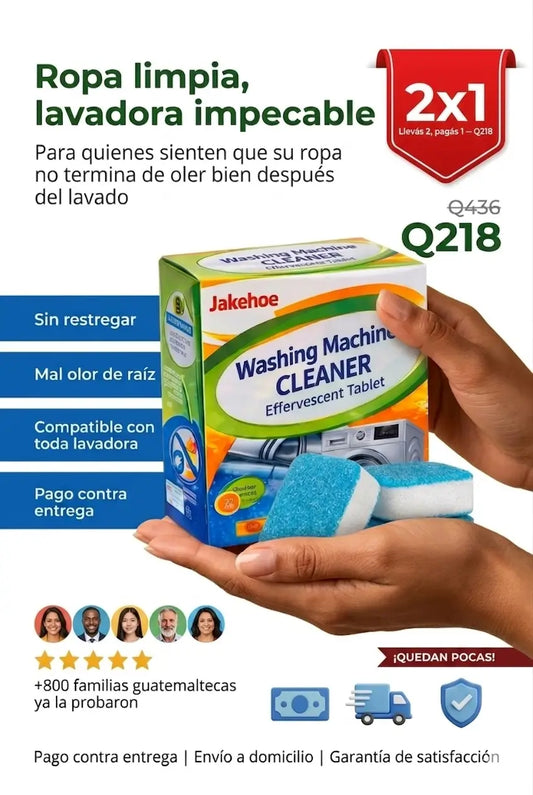 Pastillas limpia lavadoras oferta 2x1